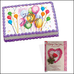 "Birthday Special Rectangular Cake - 1.5 Kg - Click here to View more details about this Product